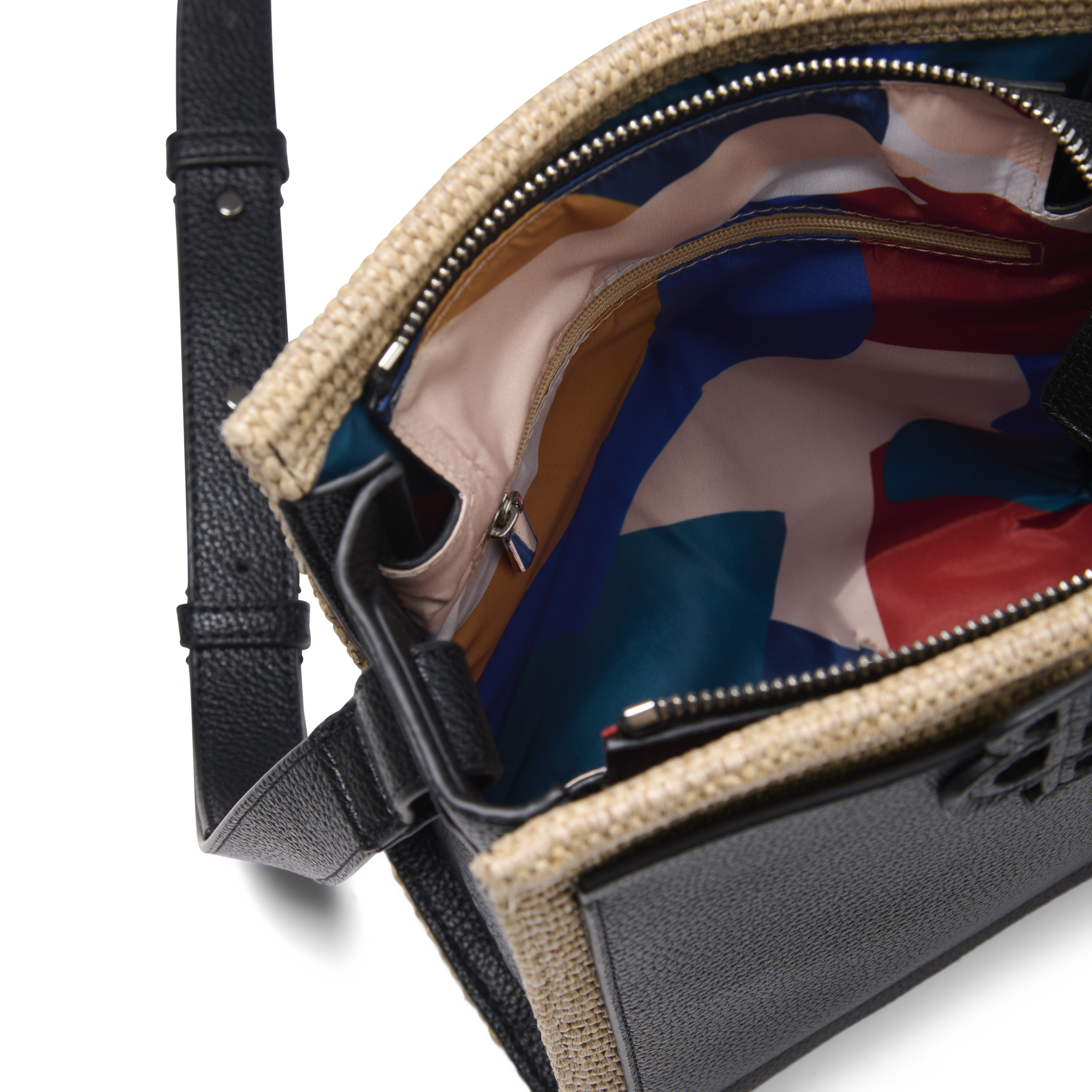 Happy Mini.04 Crossbody Bag Black straw